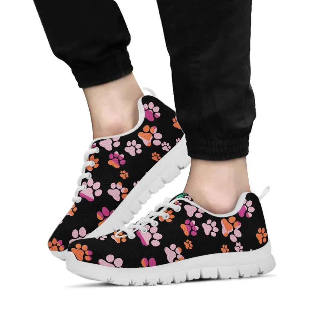 Pawprints Pattern Colorful - Women's Sneakers