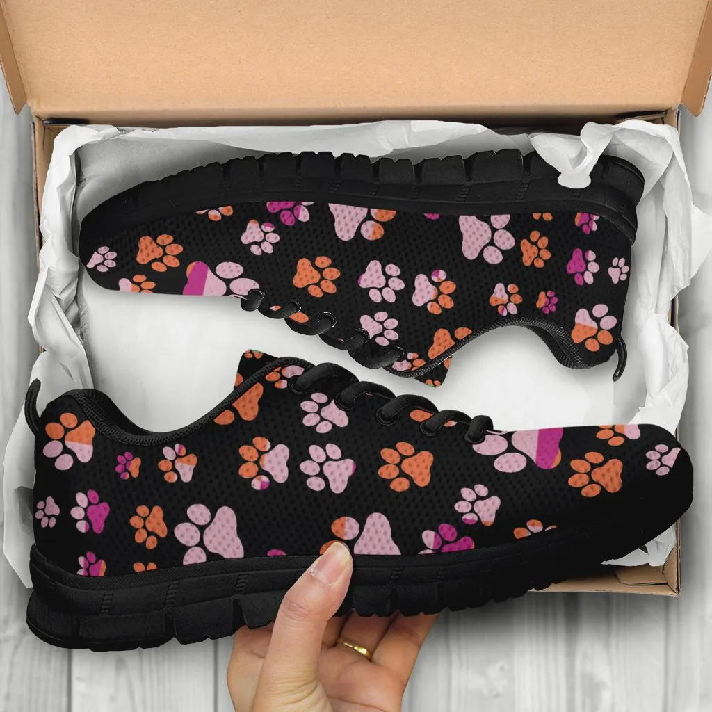 Pawprints Pattern Colorful - Women's Sneakers