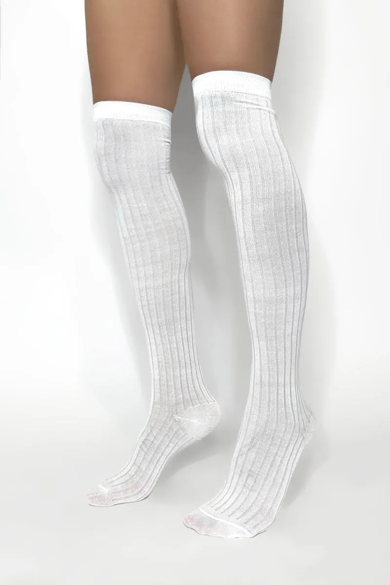 Penelope Over-Knee Ribbed Socks