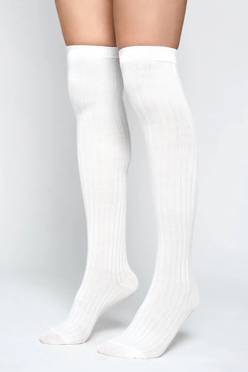 Penelope Over-Knee Ribbed Socks