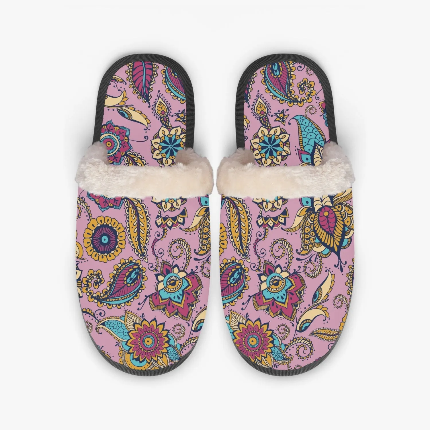 Pink Paisley | cozy slippers