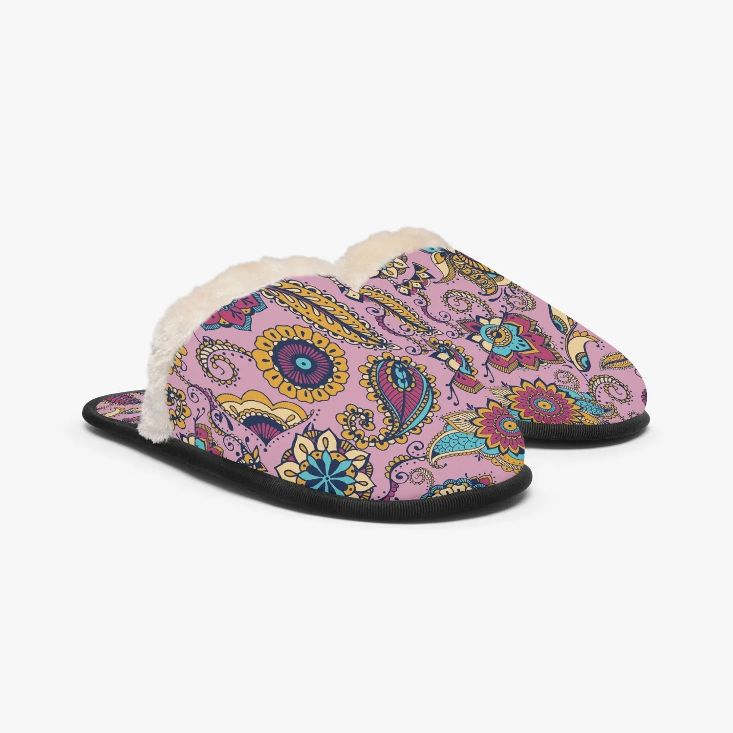 Pink Paisley | cozy slippers