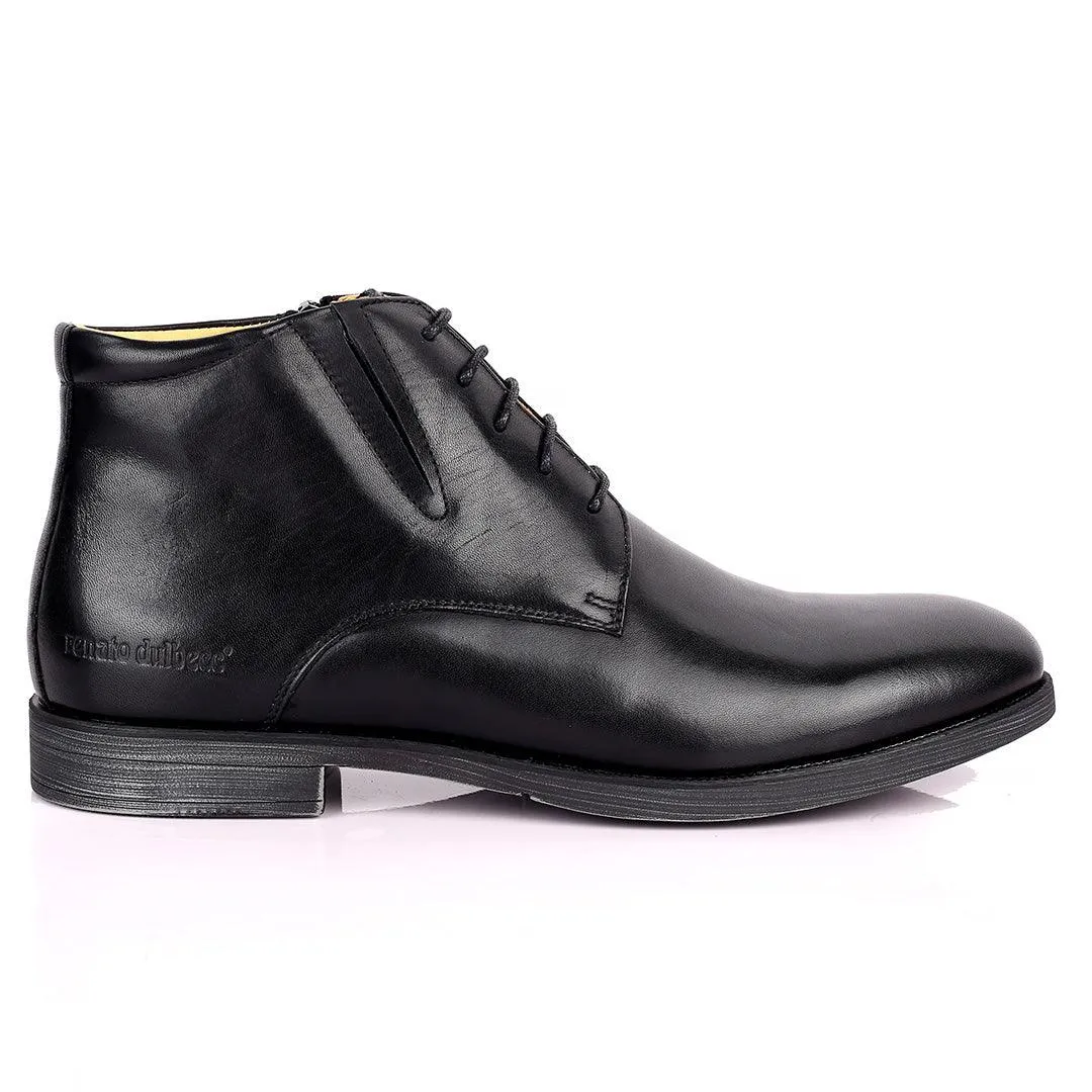 Renato Dullbeee High Ankle Lace Up Black Formal Shoe