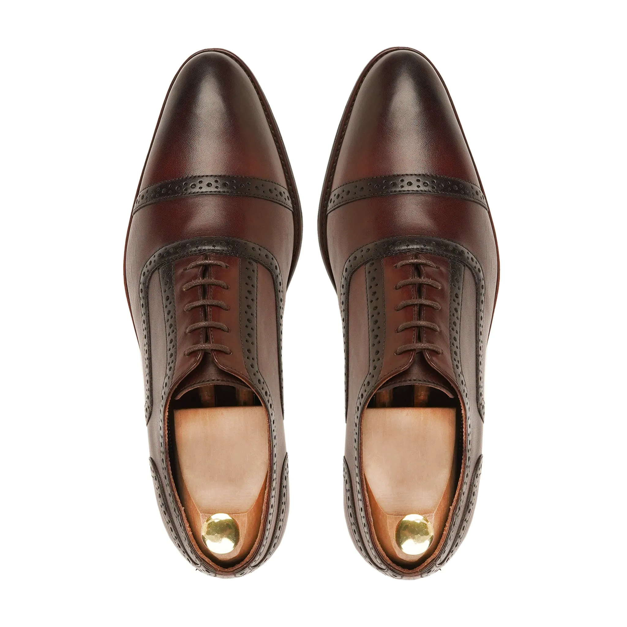 Richmond - Men's Reddish Brown Calf Leather Oxford Shoe