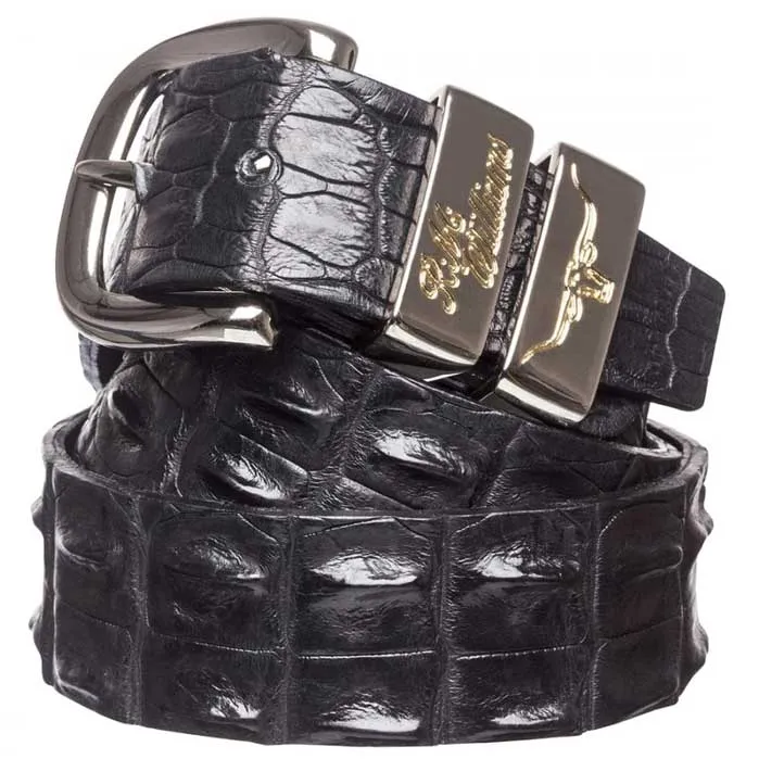 RM WILLIAMS Saltwater Crocodile Belt - Men's 1.5" - Black