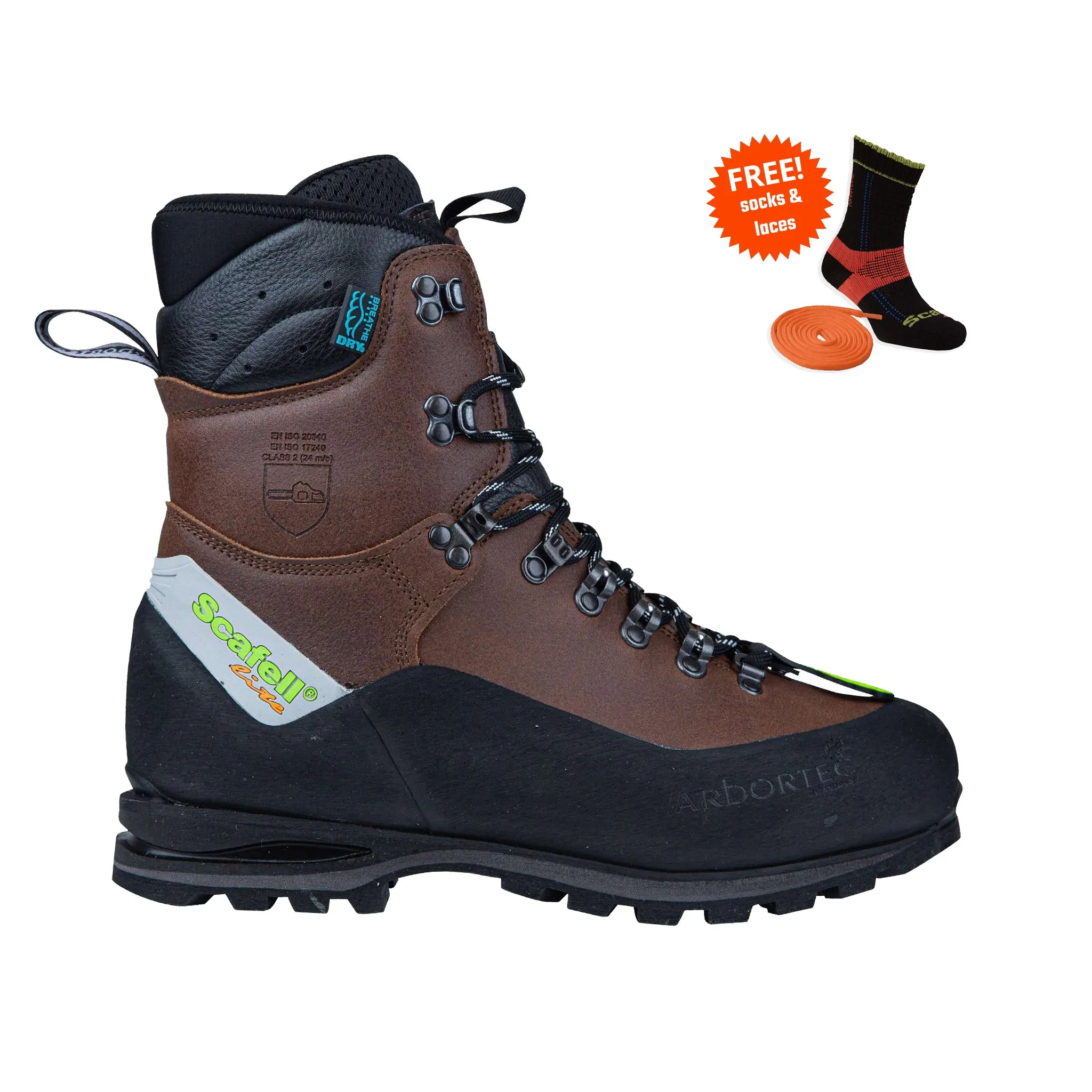 Scafell Lite Brown Class 2 Chainsaw Boots