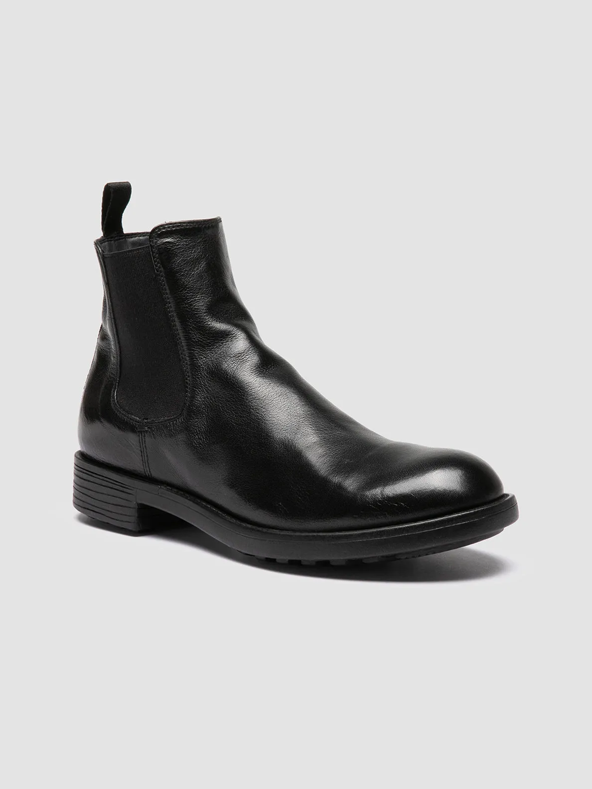 SERGEANT 102 - Black Leather Chelsea Boots