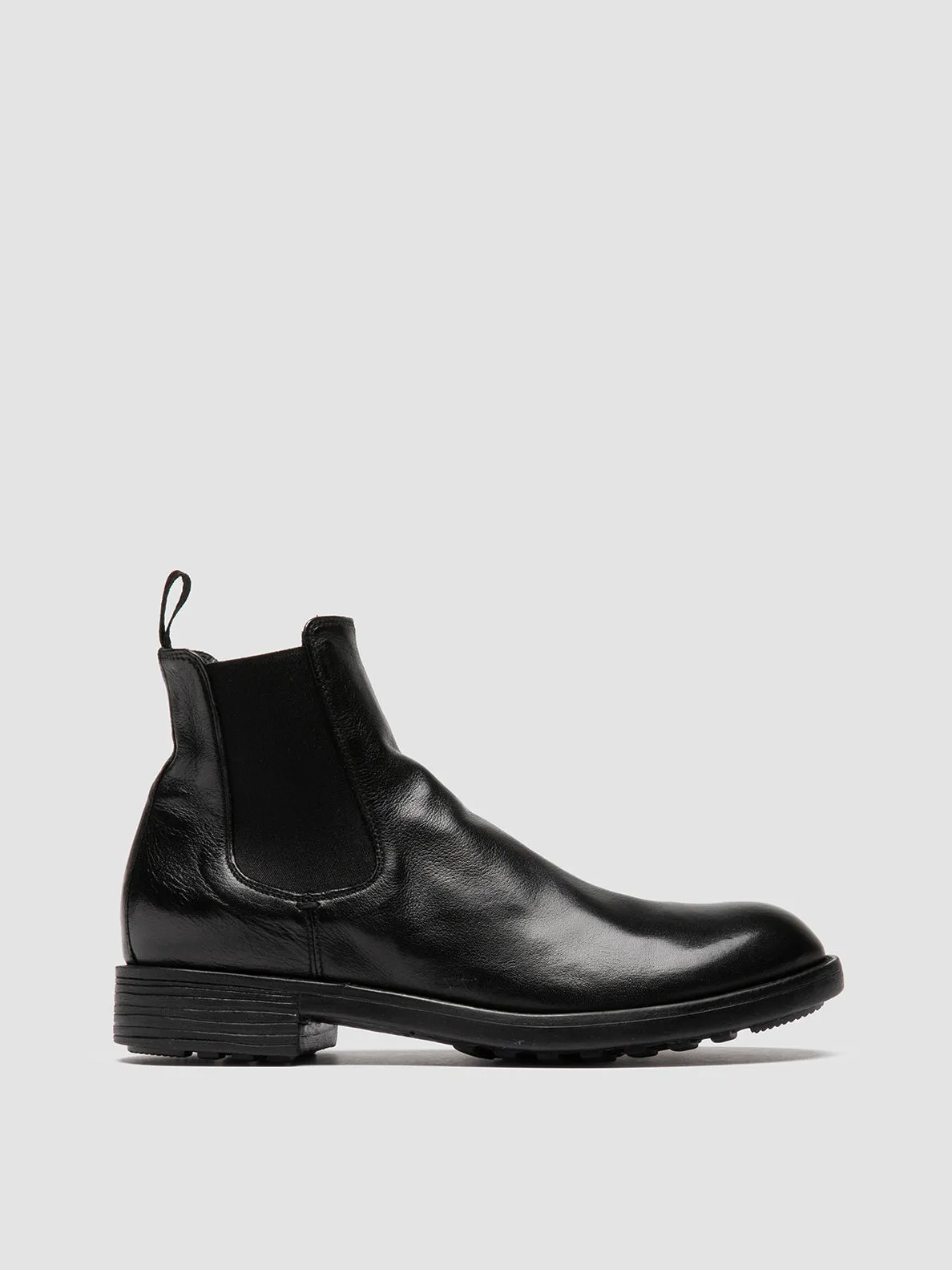 SERGEANT 102 - Black Leather Chelsea Boots