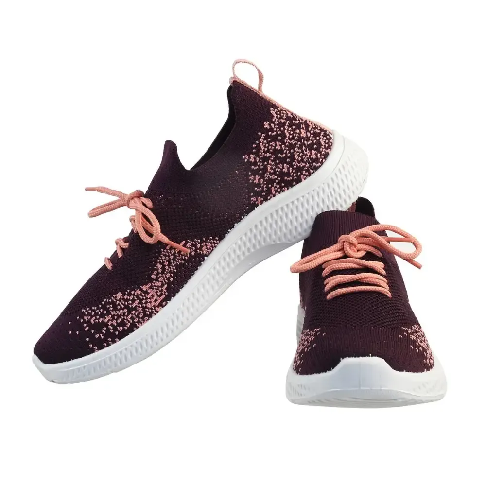 Stylish Mesh Fabric Walking Shoes For Women