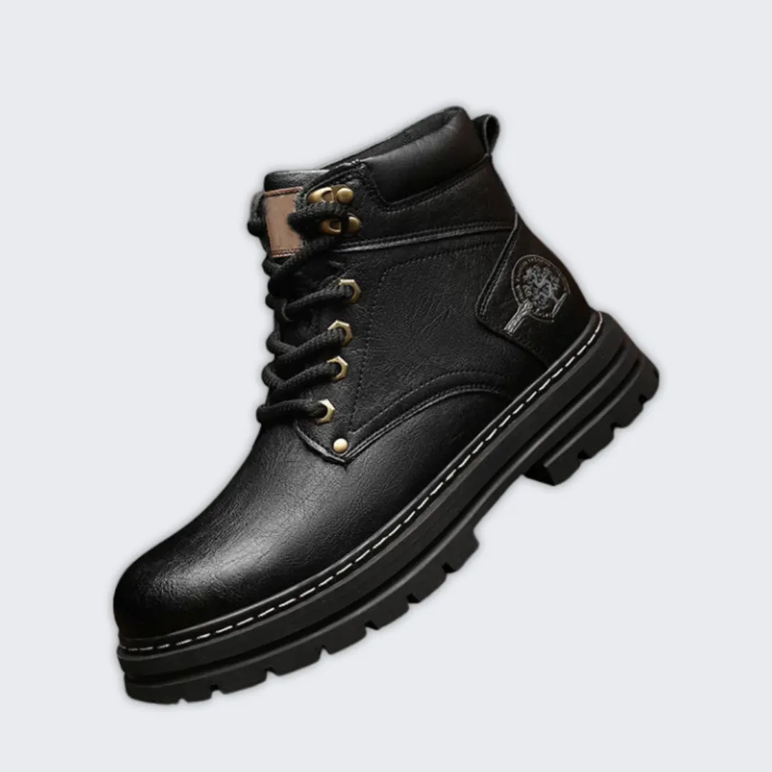 Stylish Waterproof Winter Leather Boots for Men - Lorenzo