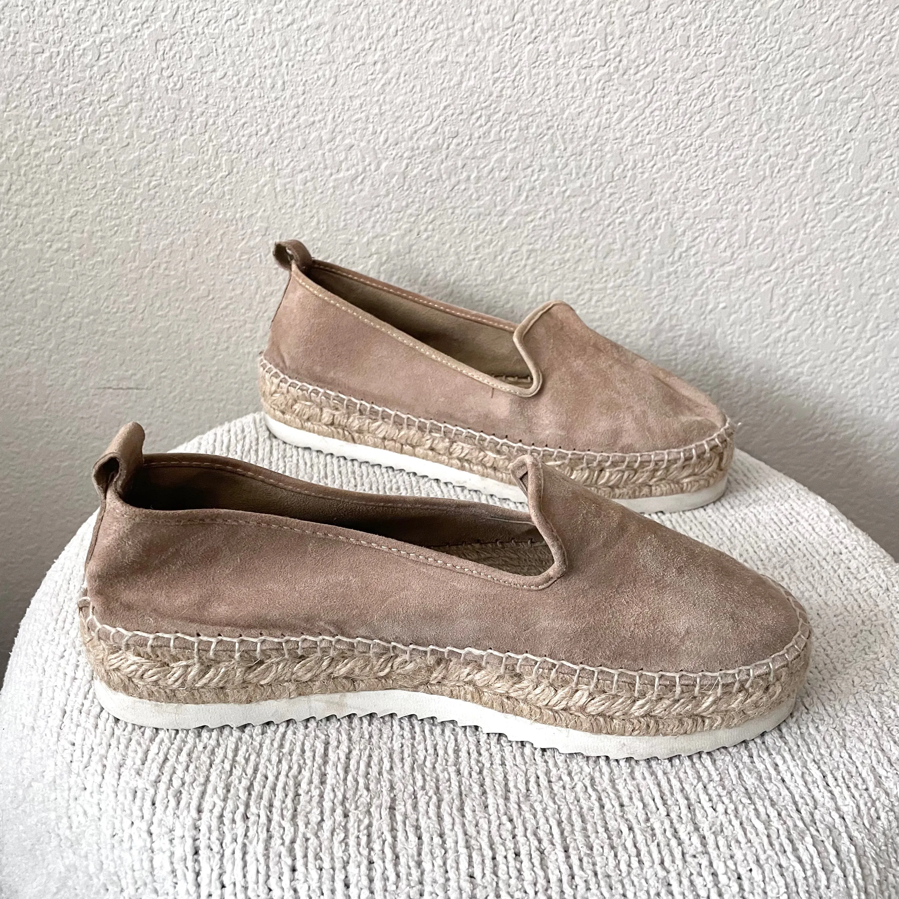 Suede Platform Espadrille Loafer