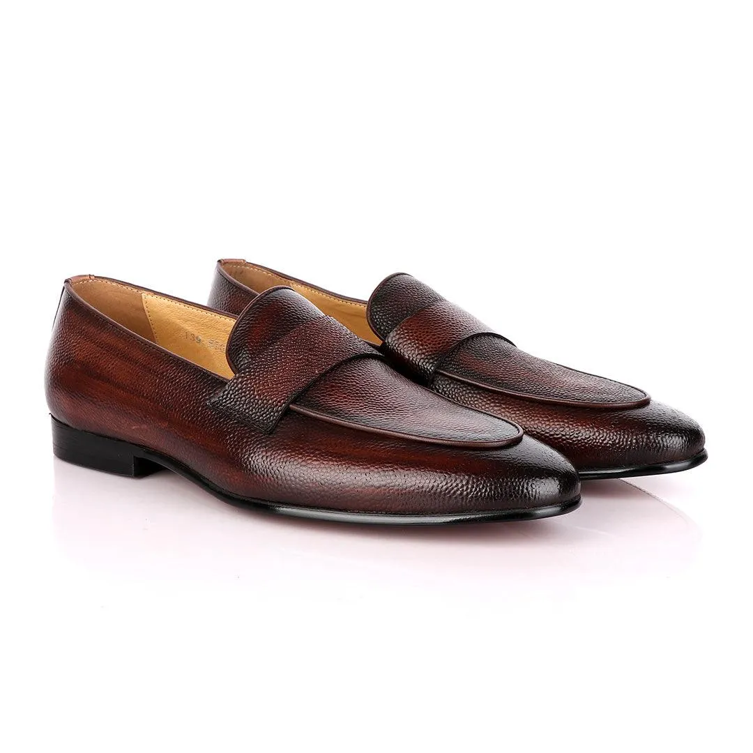 Terry Taylors Dotted Skin Coffee Formal Loafers.