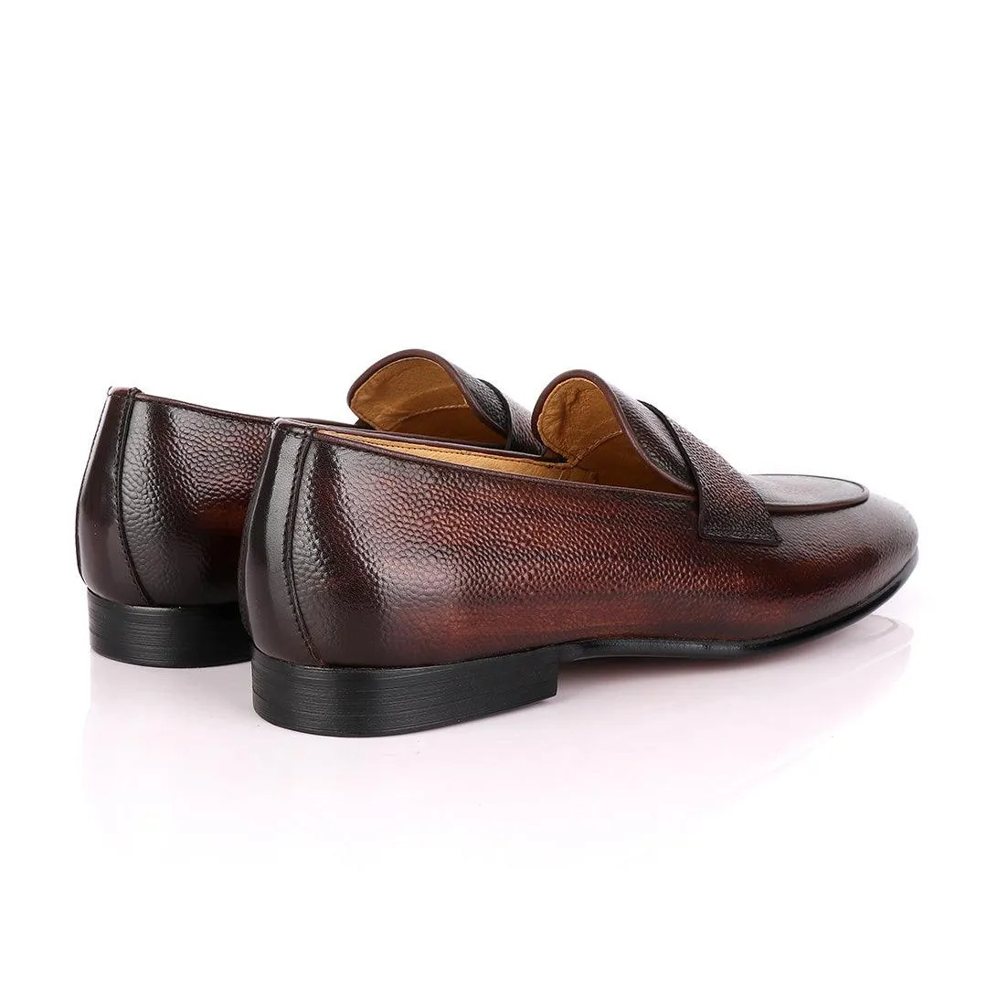 Terry Taylors Dotted Skin Coffee Formal Loafers.