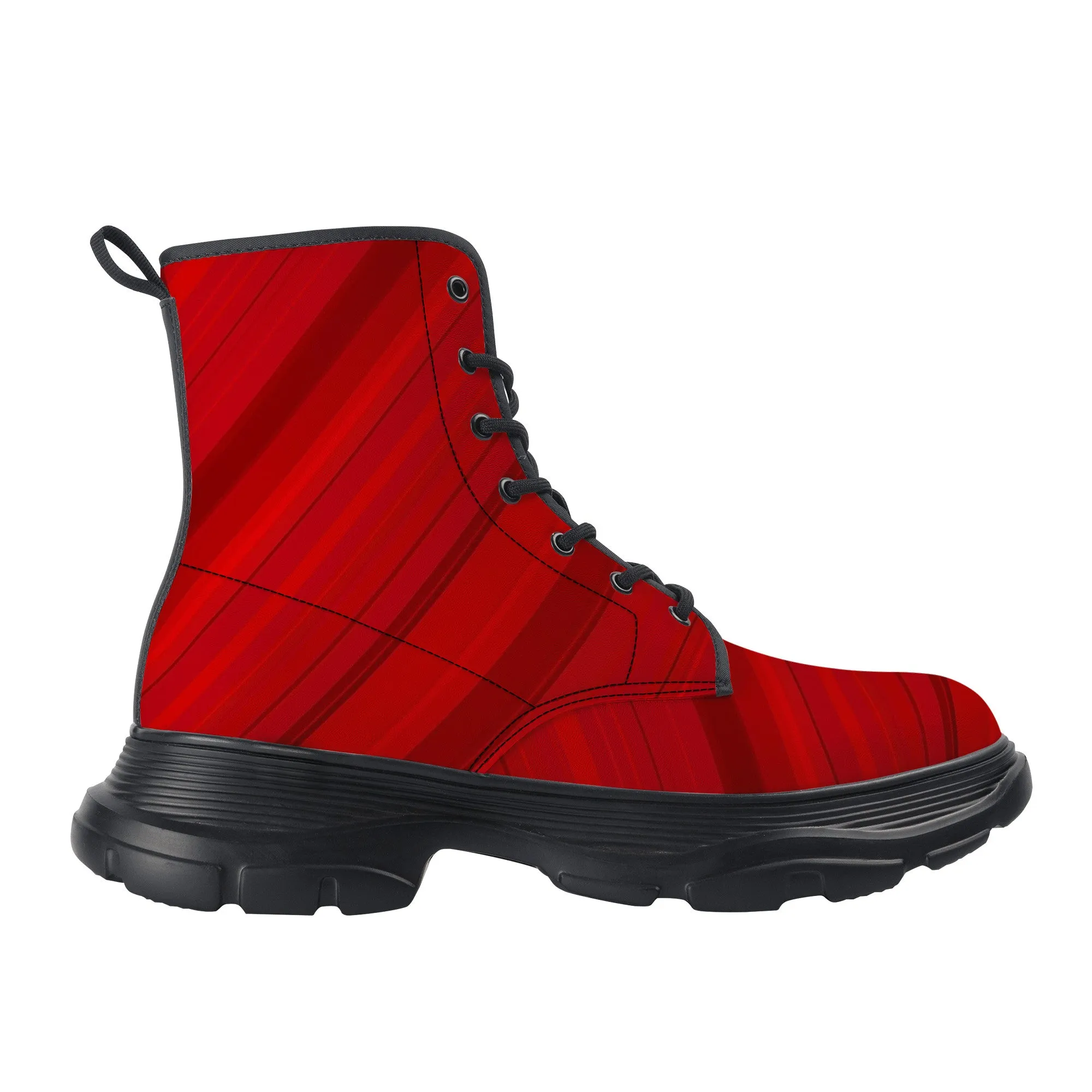 Unisex Chunky Boots - Red