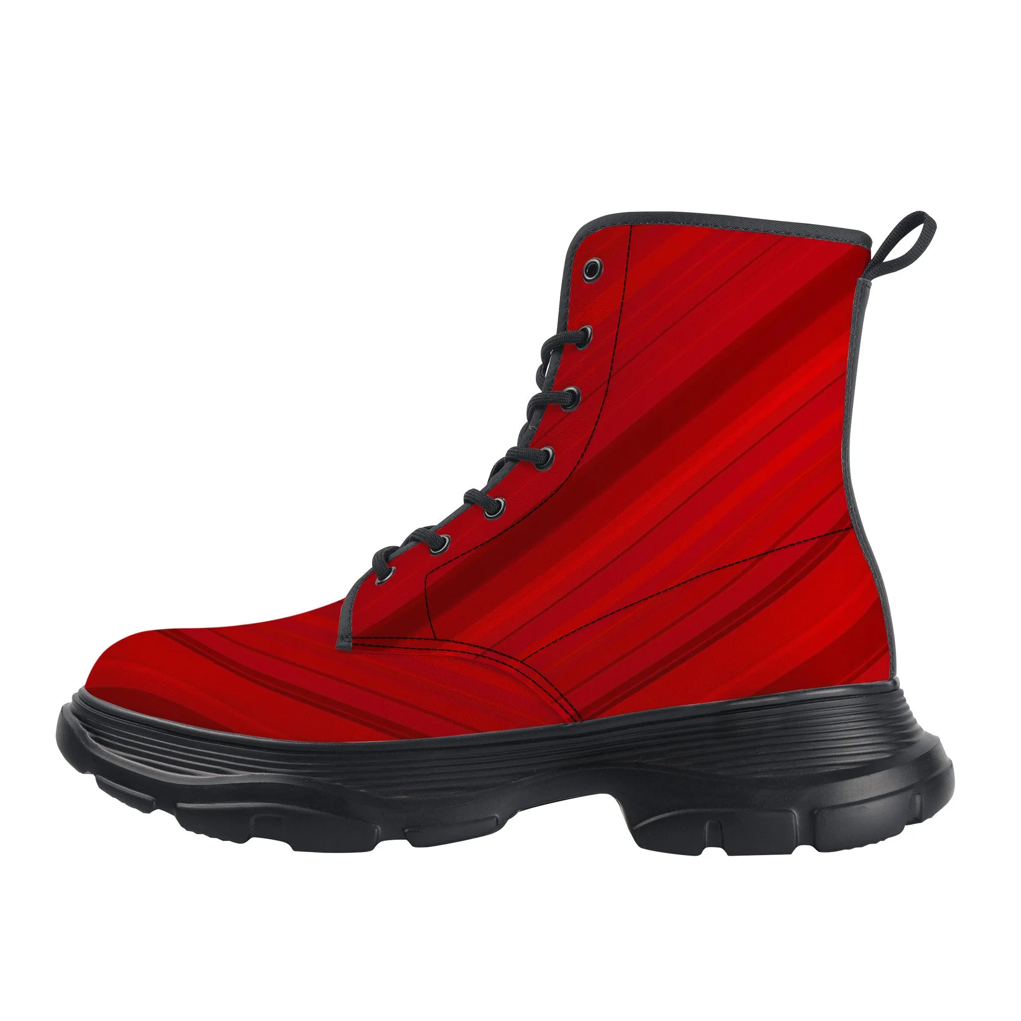 Unisex Chunky Boots - Red