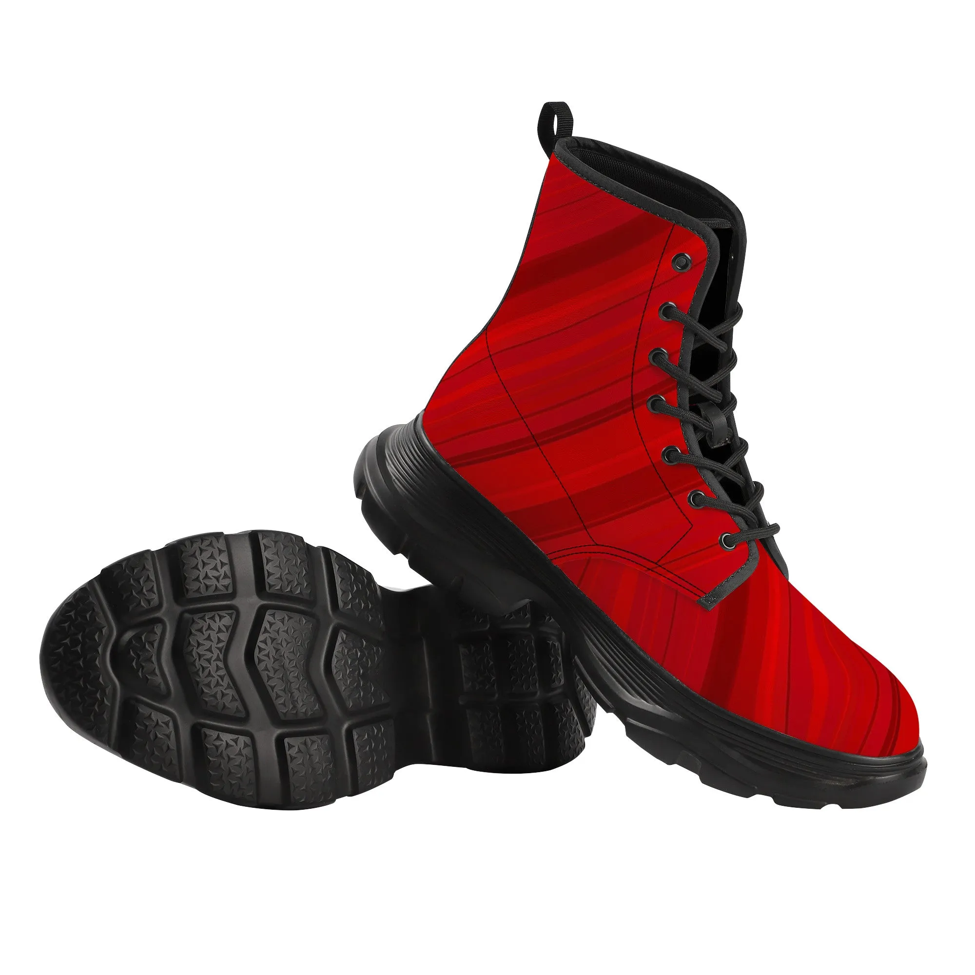 Unisex Chunky Boots - Red