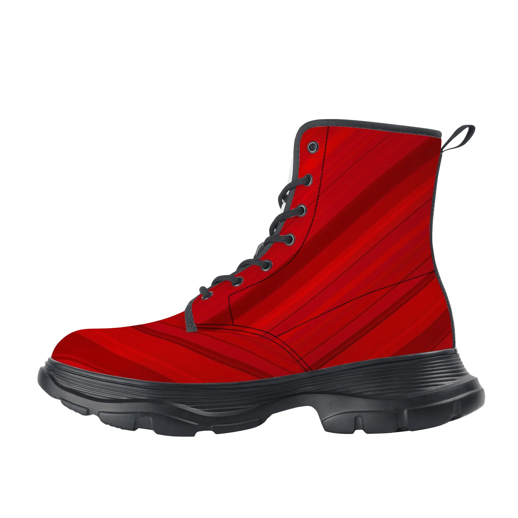 Unisex Chunky Boots - Red