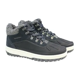 Weatherproof Mens Landon Black Sneaker Boot Shoe Suede Memory Foam Duck