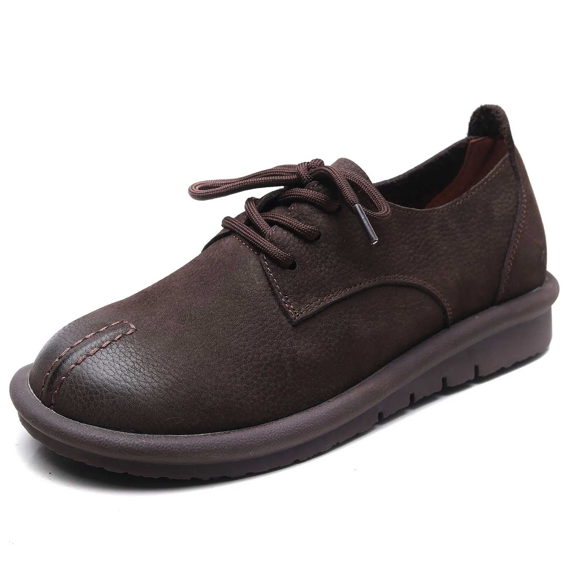 Women's Vintage Handmade Solid Soft Leather Casual Shoes