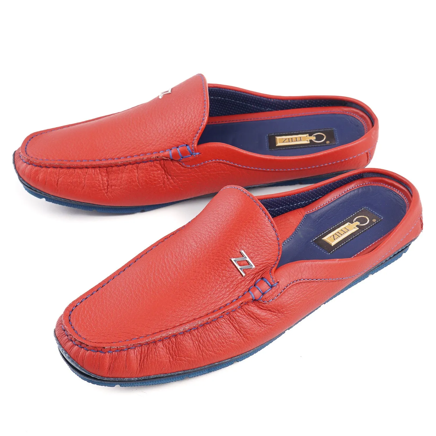 Zilli Soft Calf Leather Slide Loafers